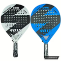 Pala de pádel CWIN 4015 en sus dos colores, azul y blanca, con su funda
